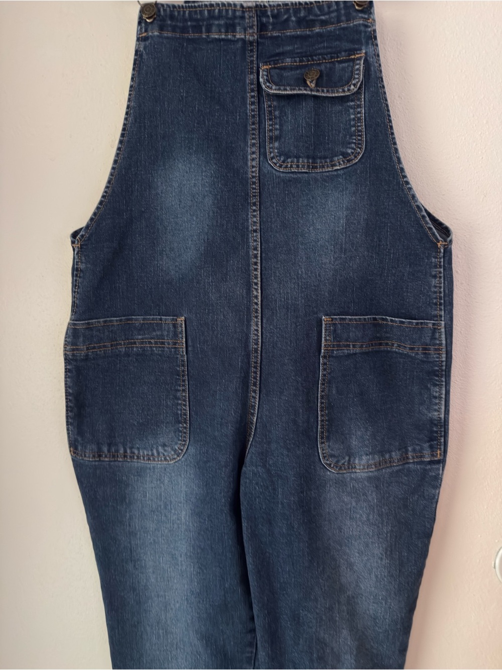 Soojun Vintage 90s Streetwear Large Stretch Denim Jean Overalls Blue Size L - Picture 3 of 14
